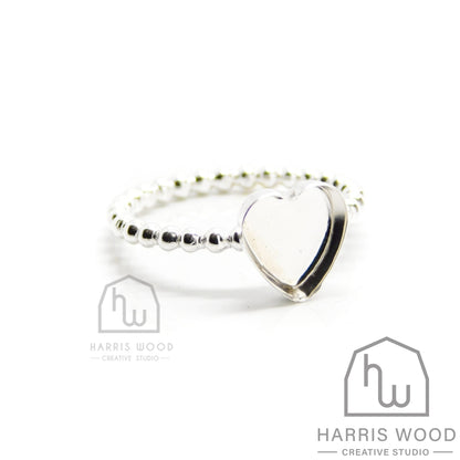 Bubble Band Rings - Info Below Options 8Mm Smooth Sided Heart