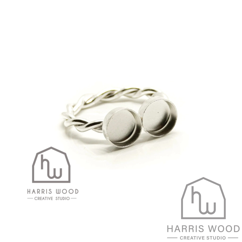 Twisted Band Rings - Info Below Options 6Mm Smooth Sided Round Duo