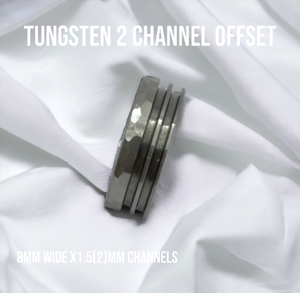 Tungsten Hammered 2 Channel Offset