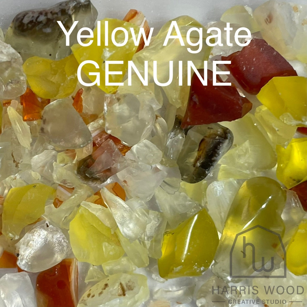 Yellow Agate Crushed (Genuine) Crystals