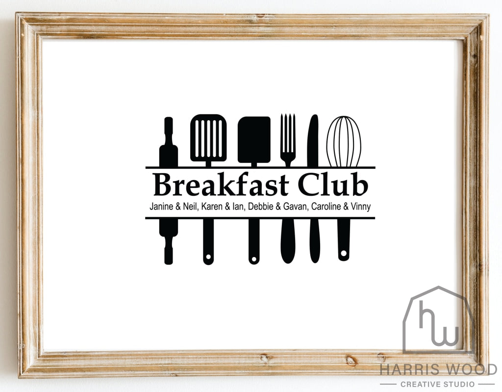 Breakfast Club design - Harris Wood Creative Studio