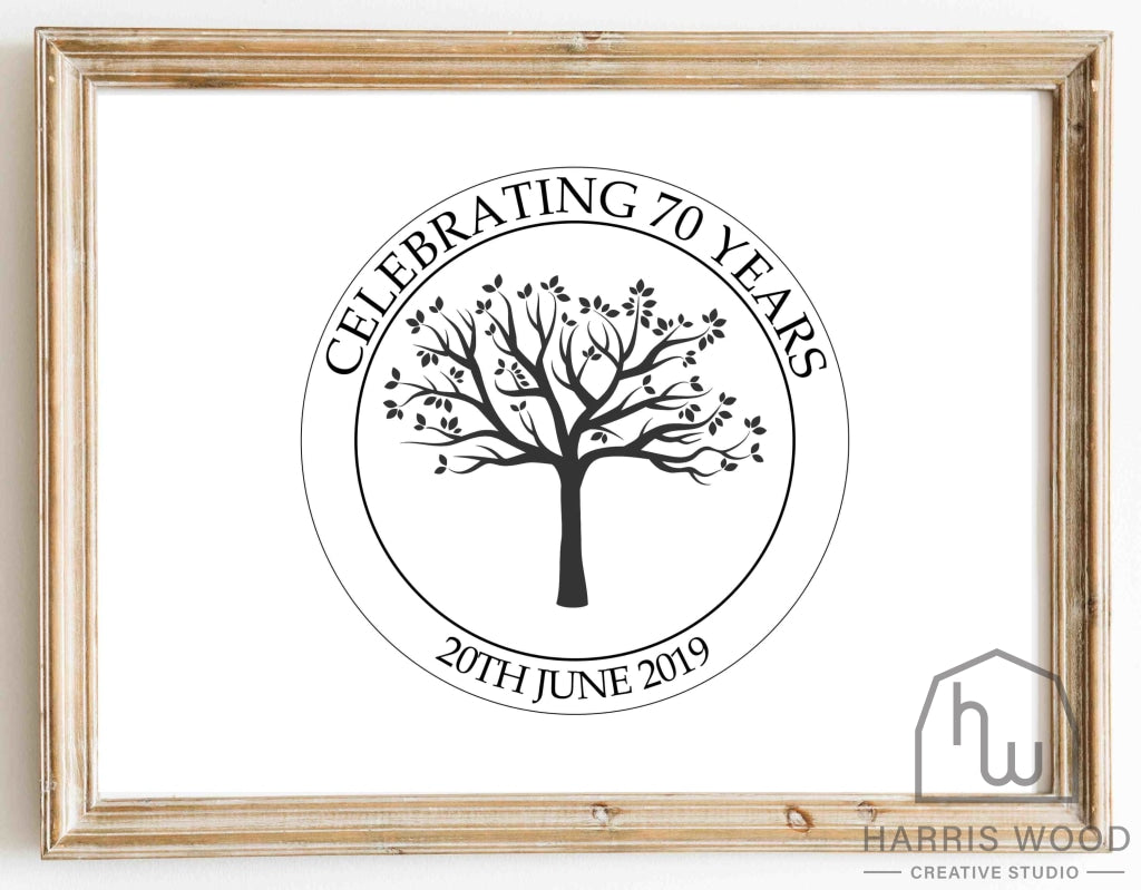 Celebrating Years design - Harris Wood Creative Studio