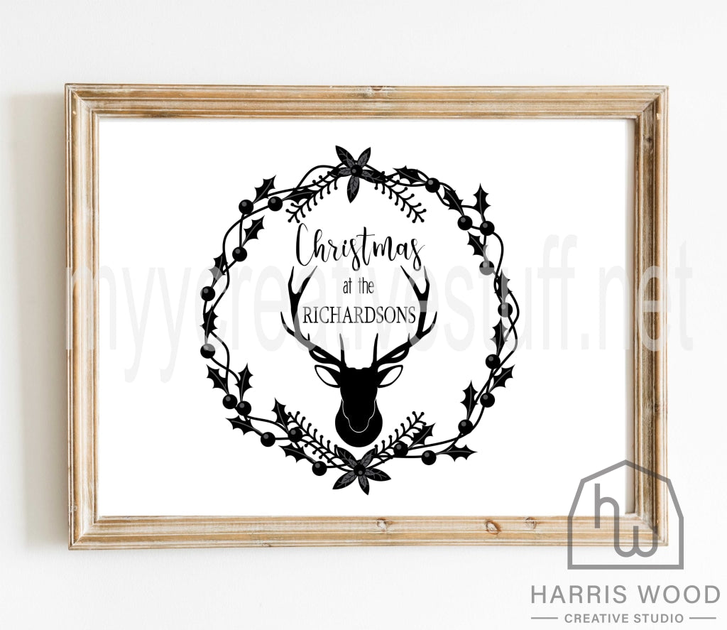 Christmas at the &quot;Family Name&quot; board Design - Harris Wood Creative Studio