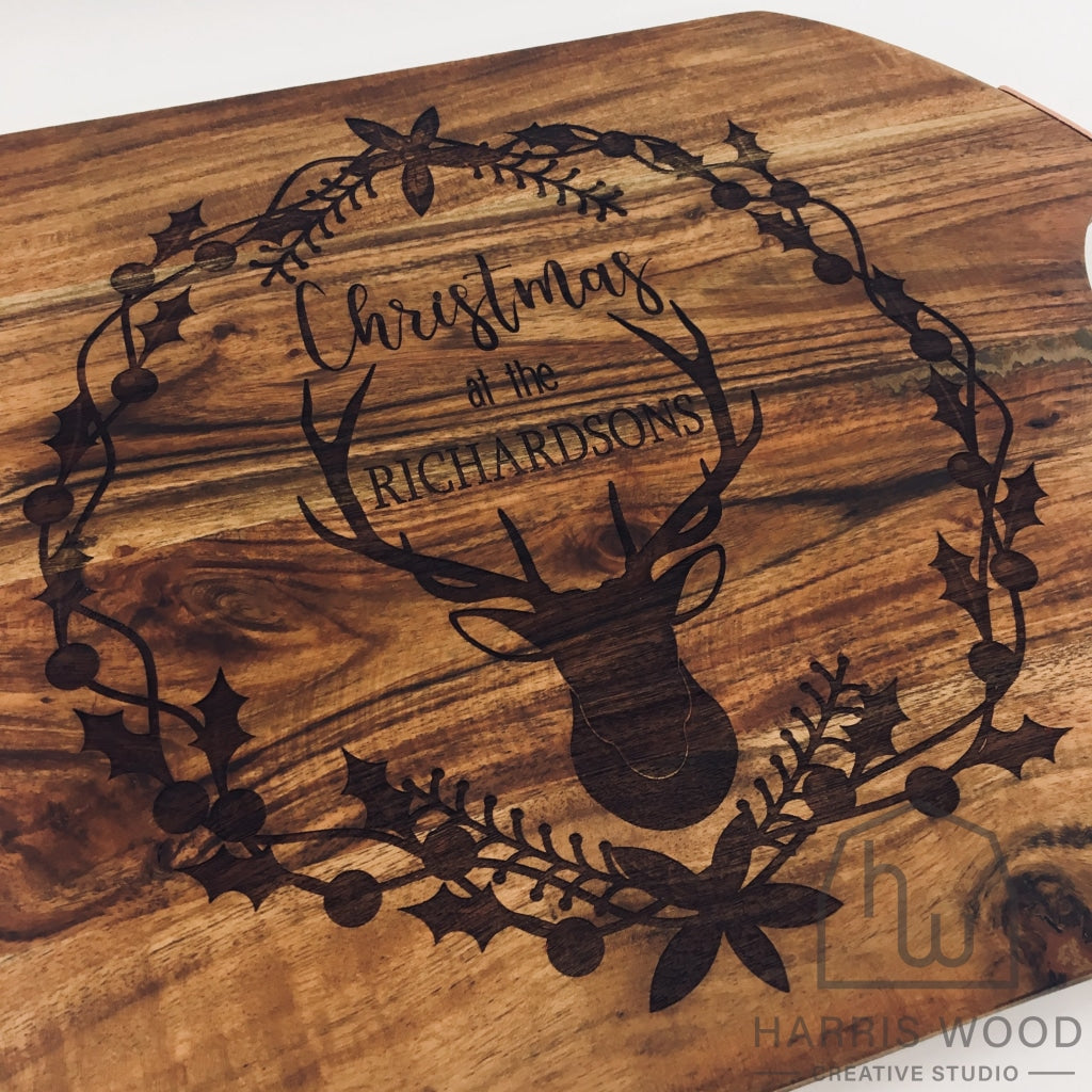Christmas at the &quot;Family Name&quot; board Design - Harris Wood Creative Studio