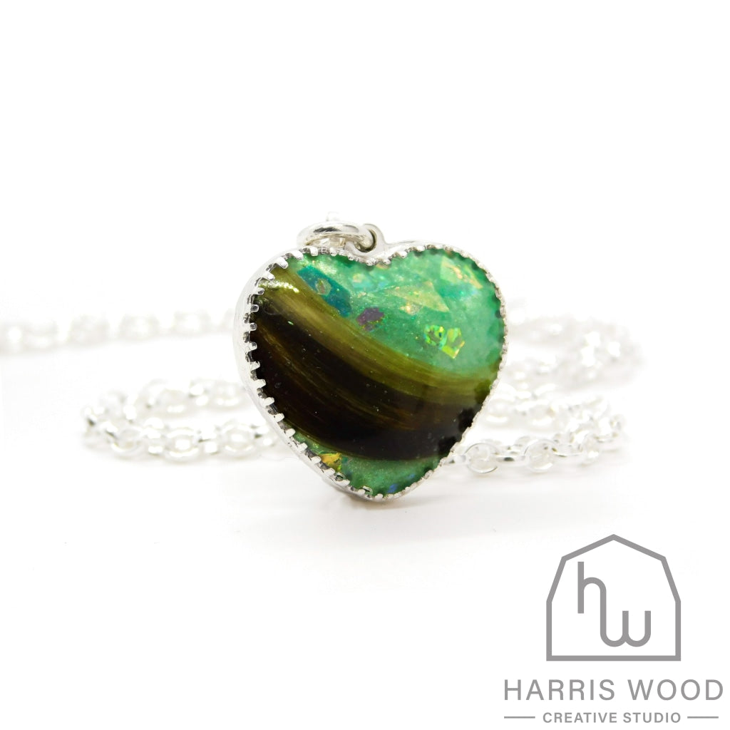 Crown Heart Pendants - Harris Wood Creative Studio