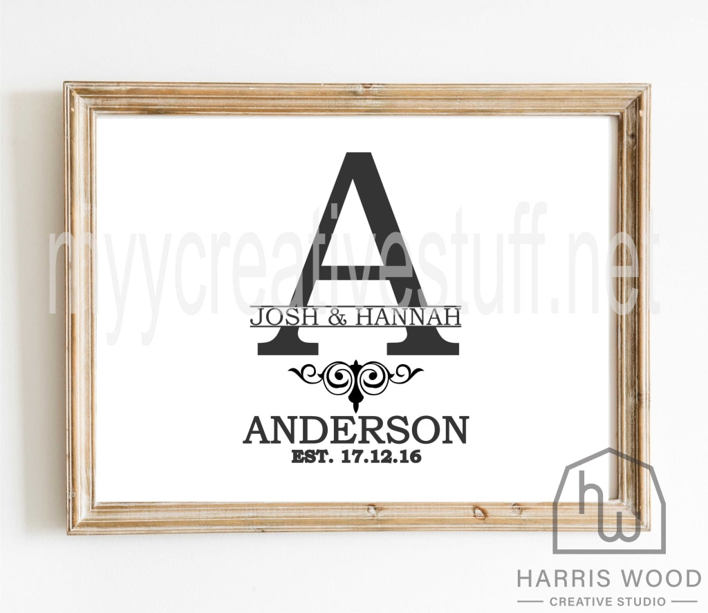 Elegant Monogram Design – Harris Wood Creative Studio