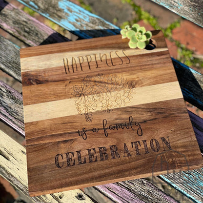 Family Celebrations Succulent Board - Harris Wood Creative Studio