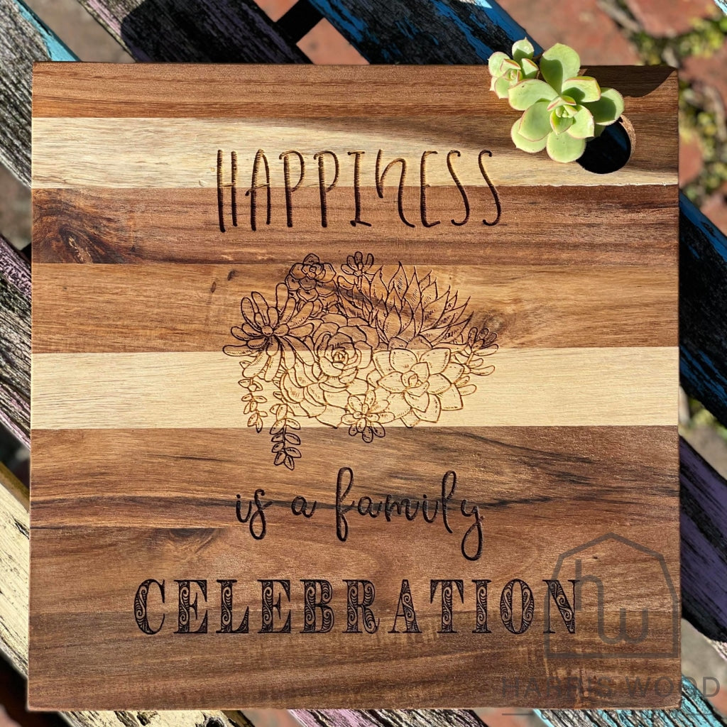 Family Celebrations Succulent Board - Harris Wood Creative Studio