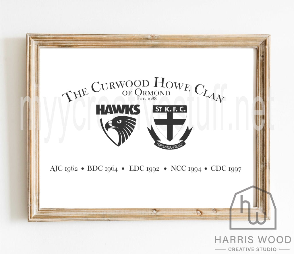 Family Clan AFL Design - Harris Wood Creative Studio