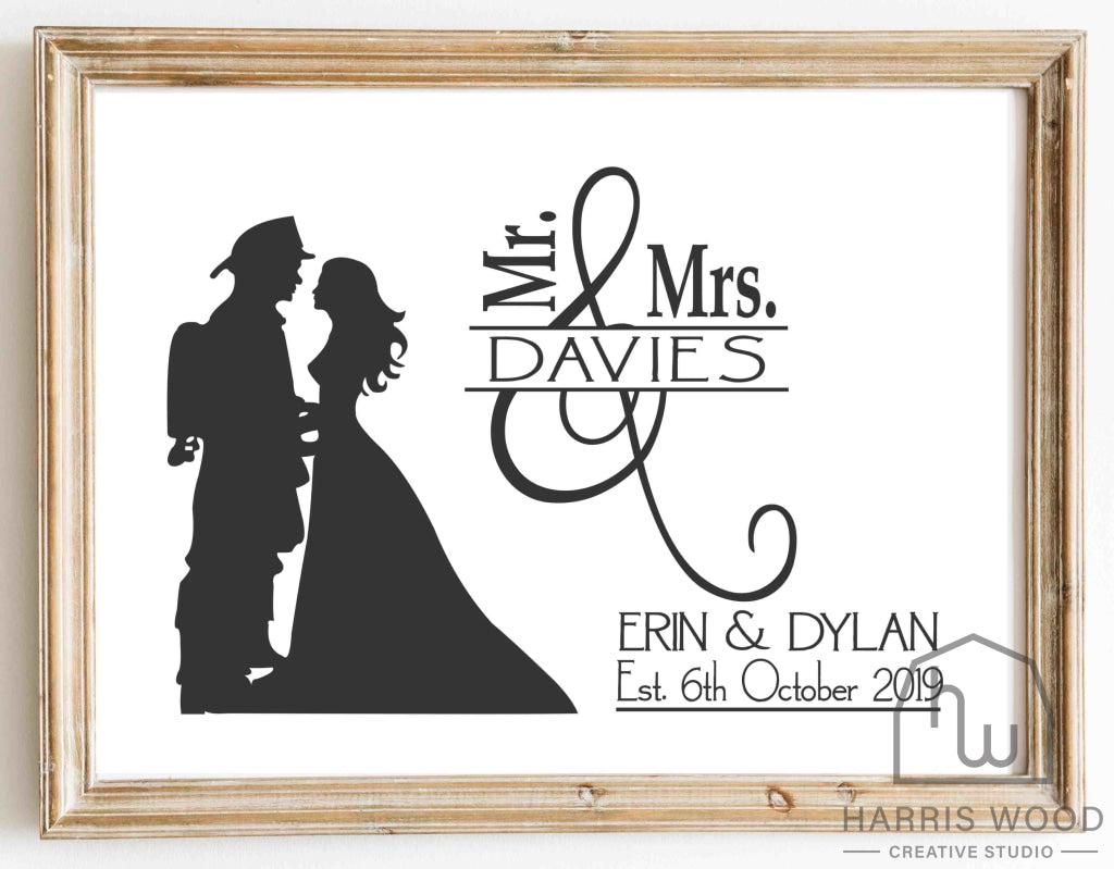 Fire Fighters Wedding design - Harris Wood Creative Studio