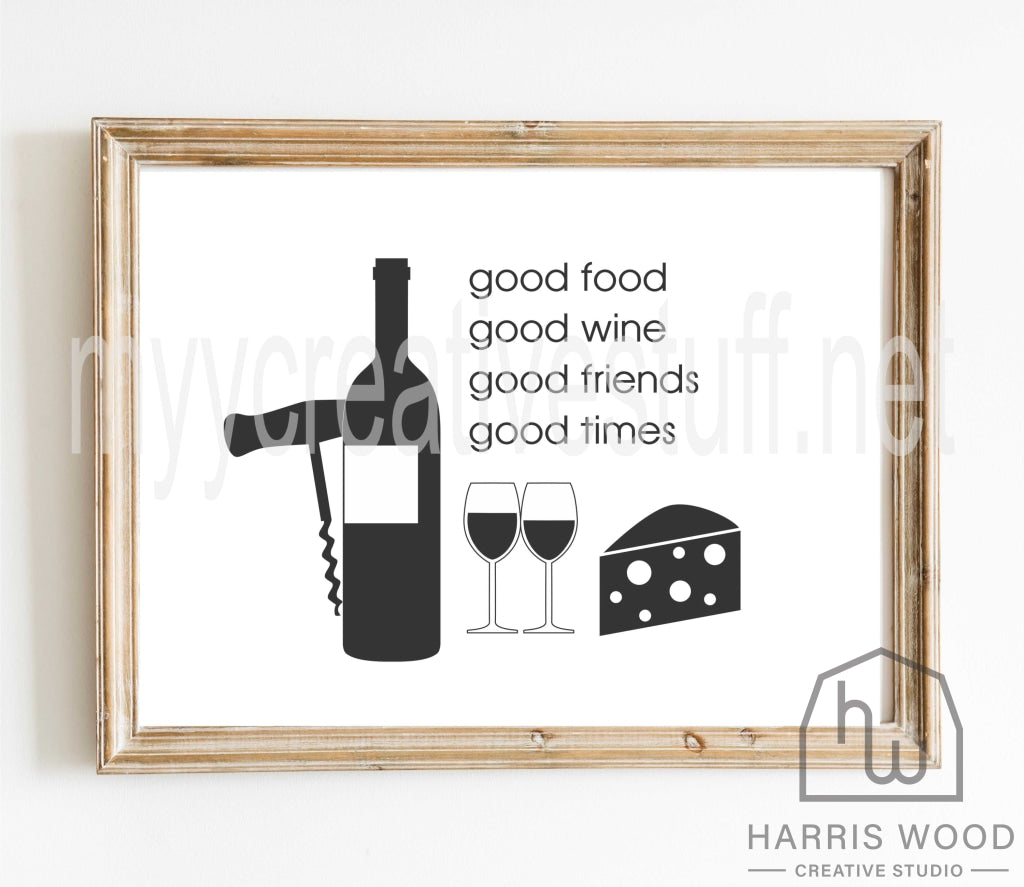 Good Food Good Wine. Design - Harris Wood Creative Studio