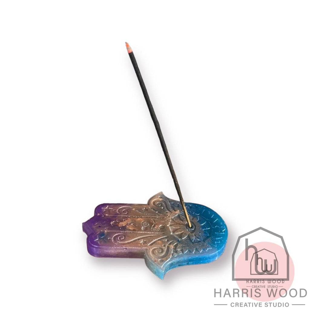 Hand of Fatima Incense Sticks Base - Harris Wood Creative Studio
