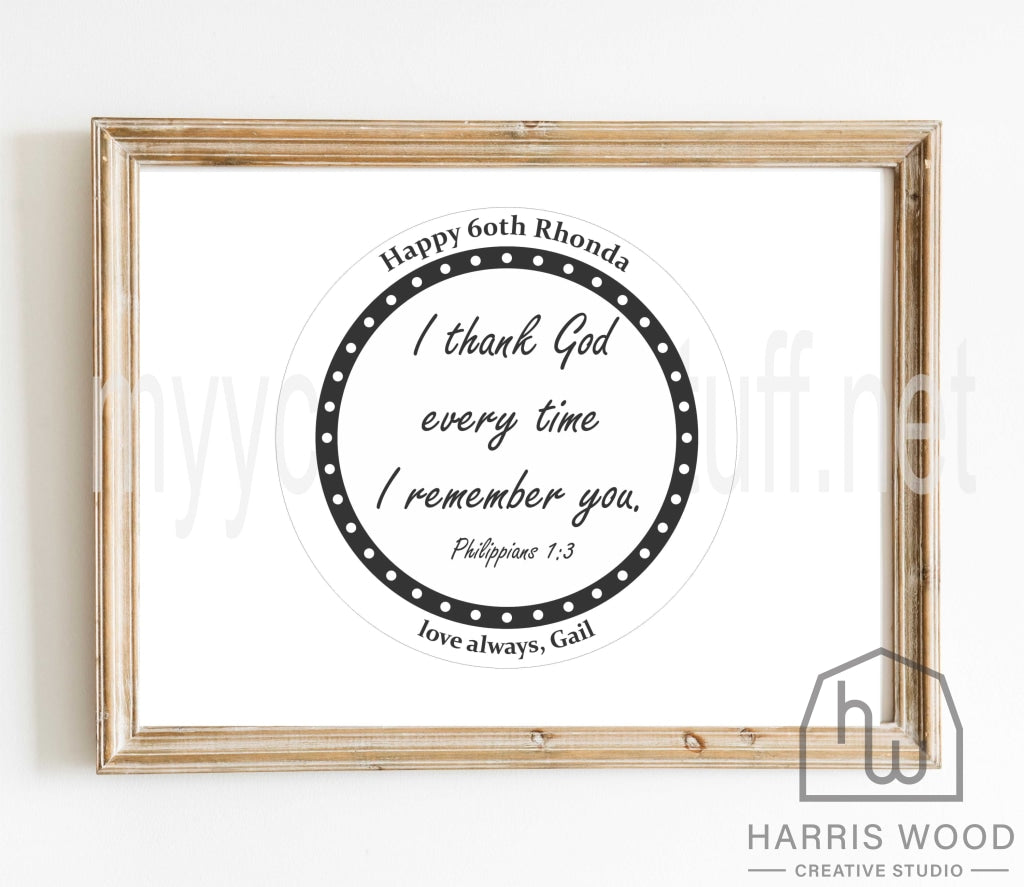 Happy Birthday Circle Design - Harris Wood Creative Studio