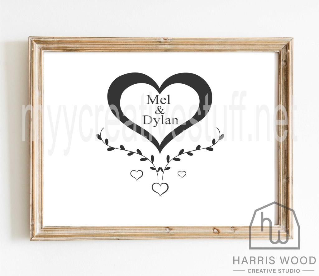 Heart Couples Design - Harris Wood Creative Studio