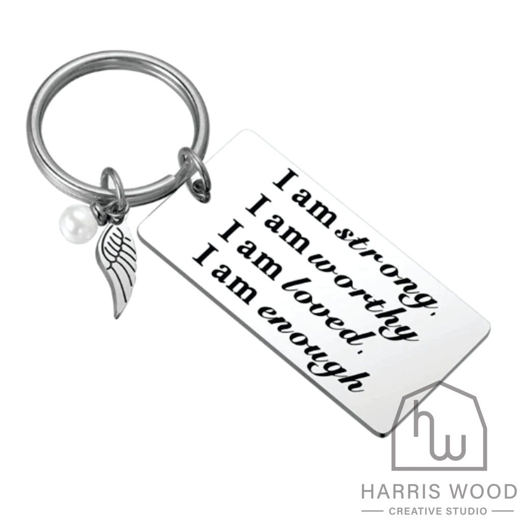 I Am Strong Keytag