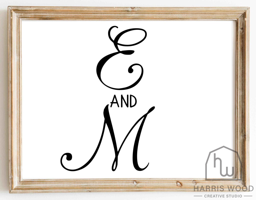 Initials Font 1 Design - Harris Wood Creative Studio