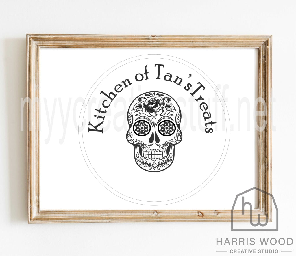 Kitchen of Sugar Skull Design. - Harris Wood Creative Studio