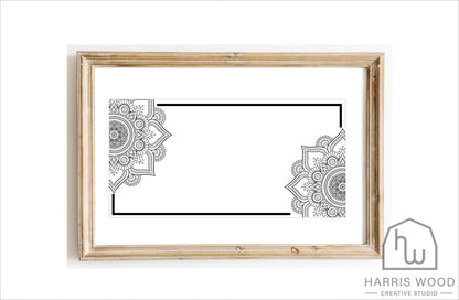 Mandala Long Board design - Harris Wood Creative Studio