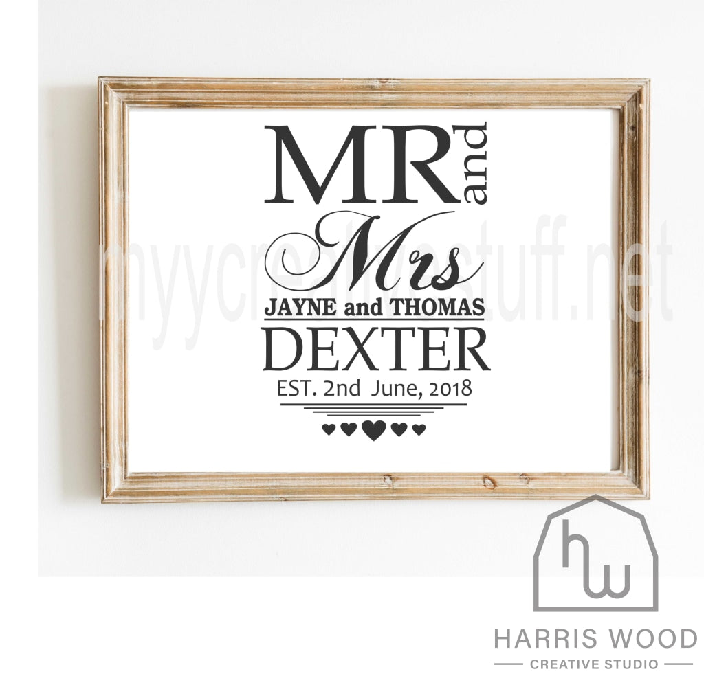 Mr & Mrs Dexter Design - Harris Wood Creative Studio