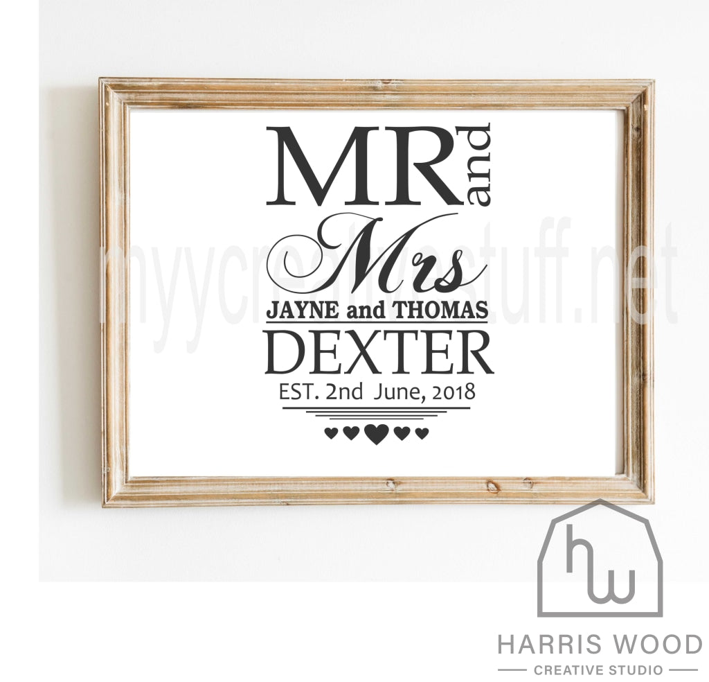 Mr &amp; Mrs Dexter Design - Harris Wood Creative Studio