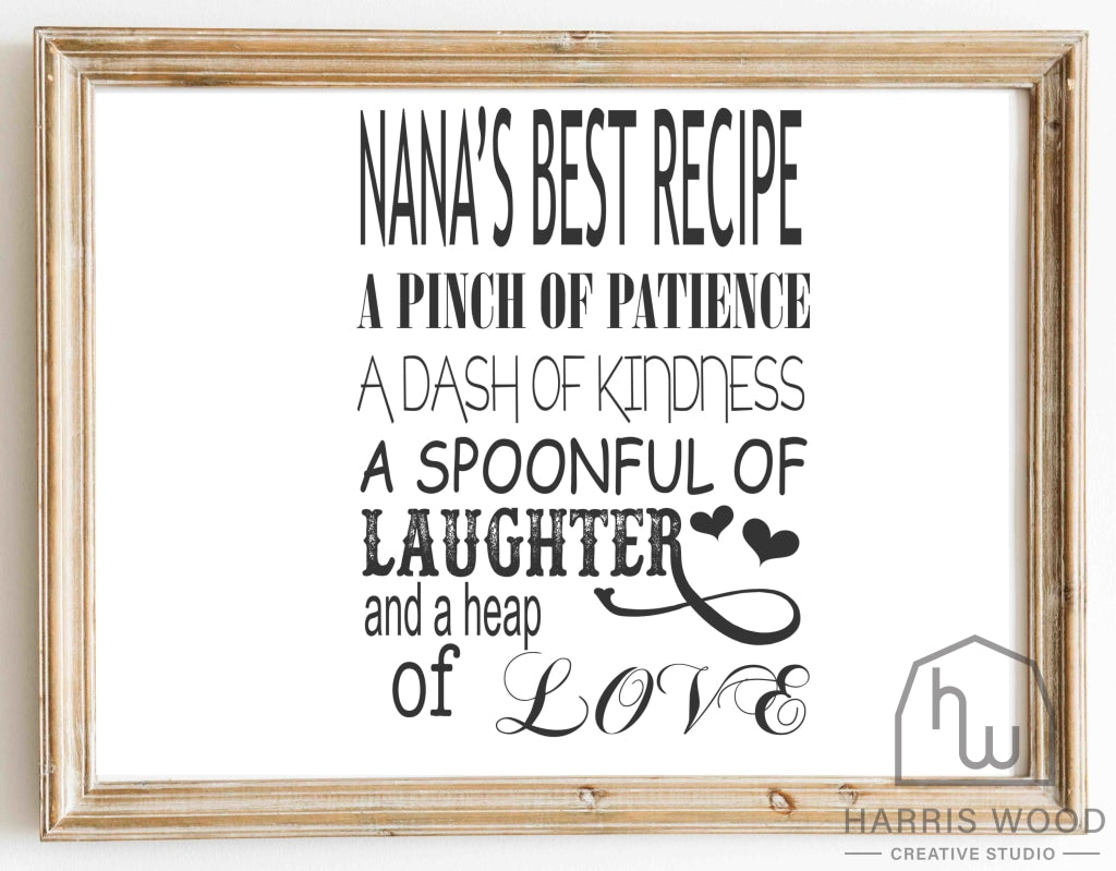 Nanas Best Recipe 1 design - Harris Wood Creative Studio