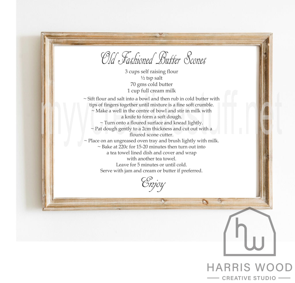 Old Fashioned Butter Scones Design - Harris Wood Creative Studio