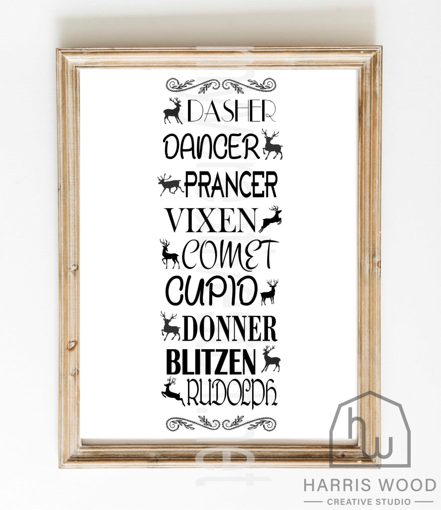 Reindeer Board Design - Harris Wood Creative Studio