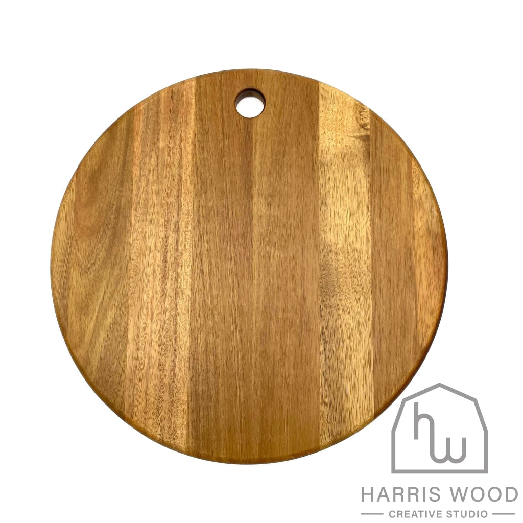 Round board with handle hole 40cm - Harris Wood Creative Studio