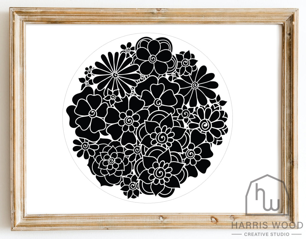 Round Flower design - Harris Wood Creative Studio
