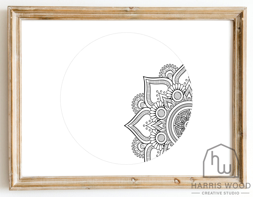 Round Mandala Section - Harris Wood Creative Studio