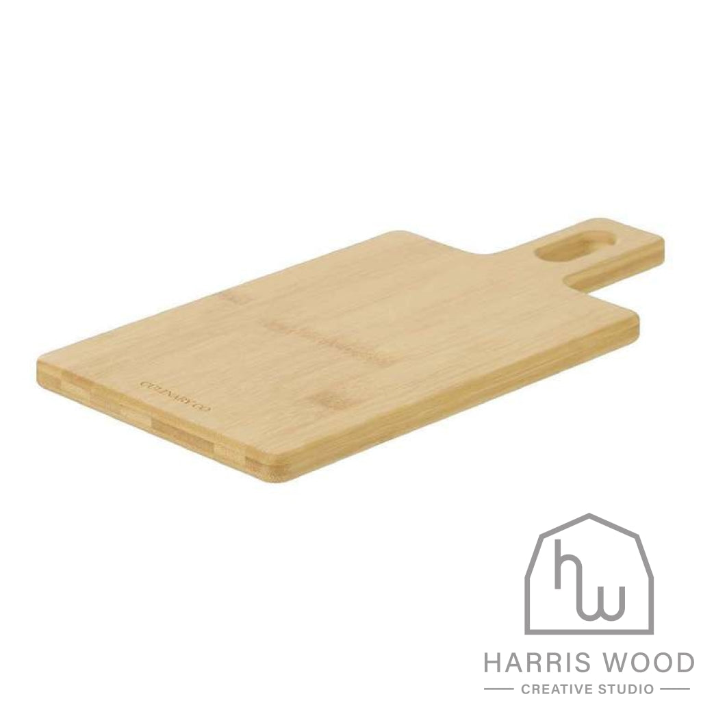 Short Rectangle Paddle Board - Bamboo 35 x17cm - Harris Wood Creative Studio