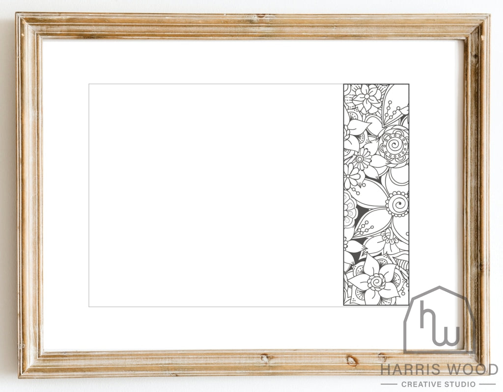 Single Edge Floral design - Harris Wood Creative Studio