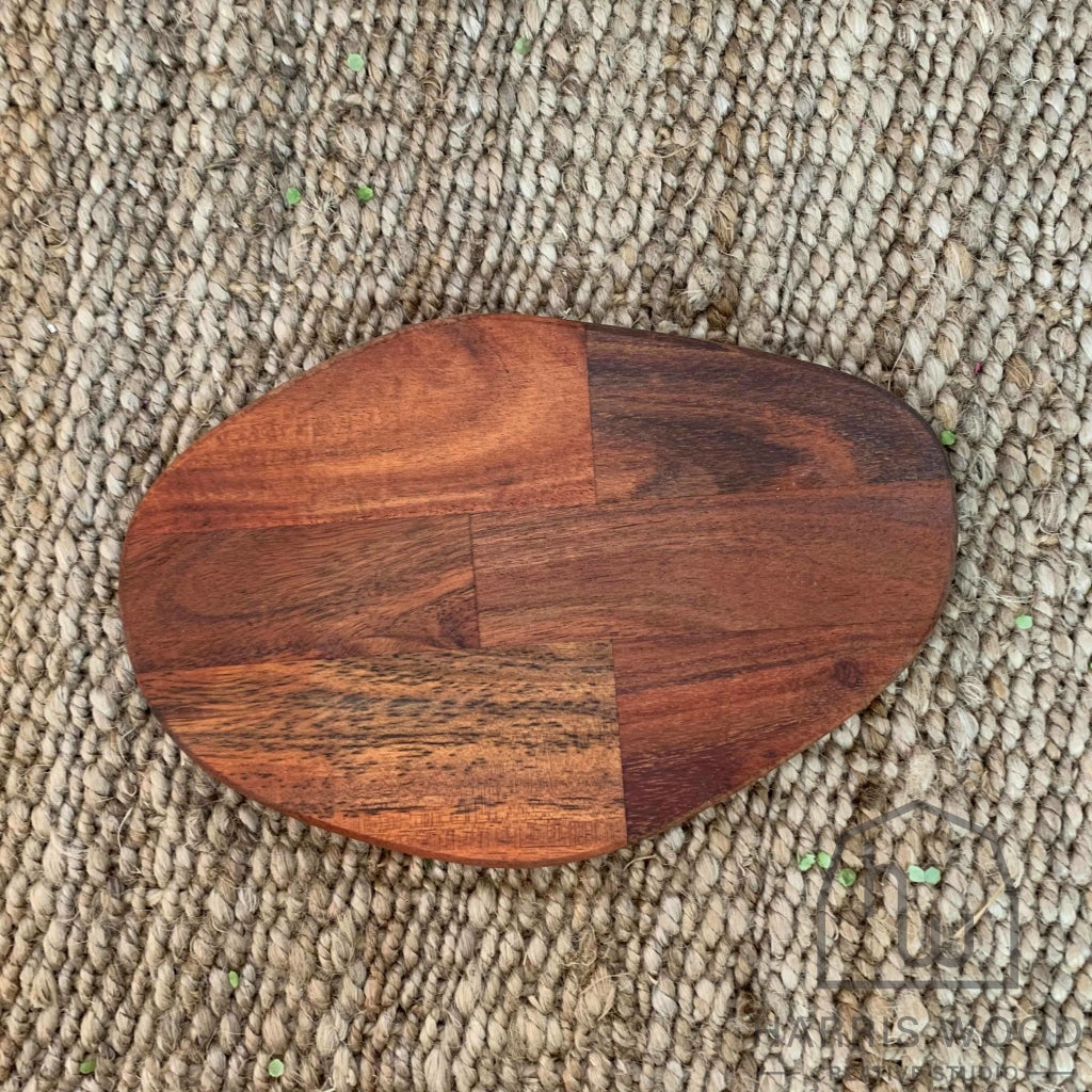 Small Mango Wood Oblong Serving Board 28x19cm (IK) - Harris Wood Creative Studio