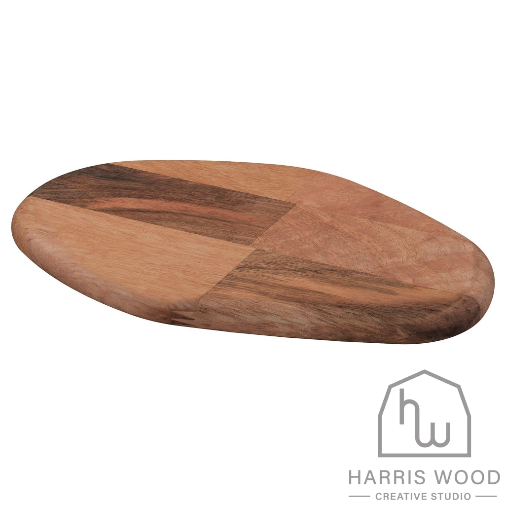 Small Mango Wood Oblong Serving Board 28x19cm (IK) - Harris Wood Creative Studio
