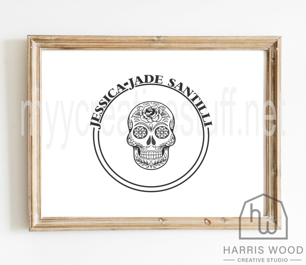 Sugar Skull Name Design - Harris Wood Creative Studio