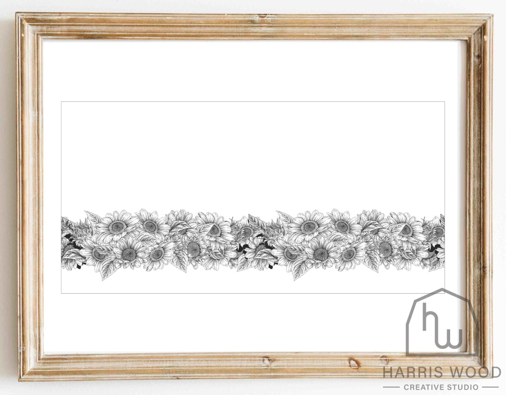 Sunflower Border design - Harris Wood Creative Studio