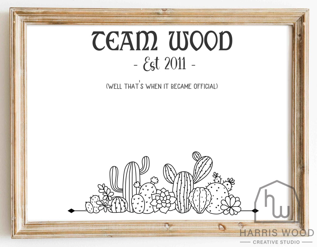 Team Wood - Cactus - Harris Wood Creative Studio