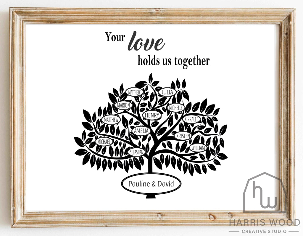 Your love holds us together design - Harris Wood Creative Studio